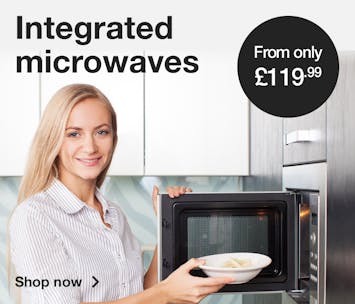 Integrated microwaves from £79.99