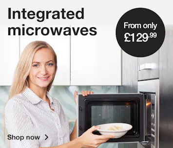 Integrated microwaves from £129.99