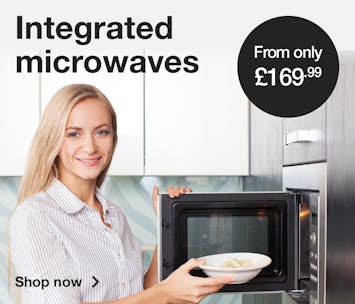Integrated microwaves from £169.99