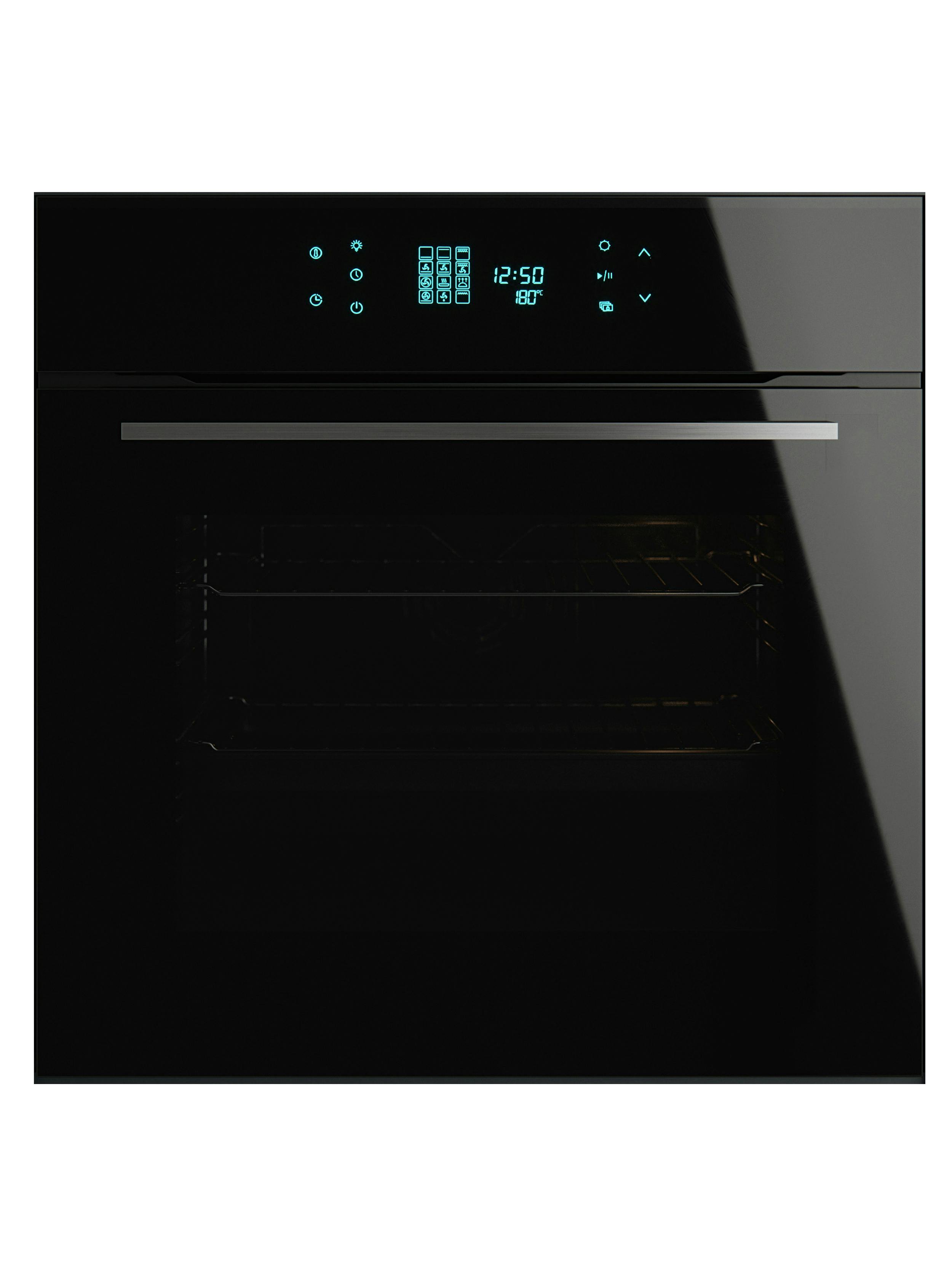 Black deals glass oven