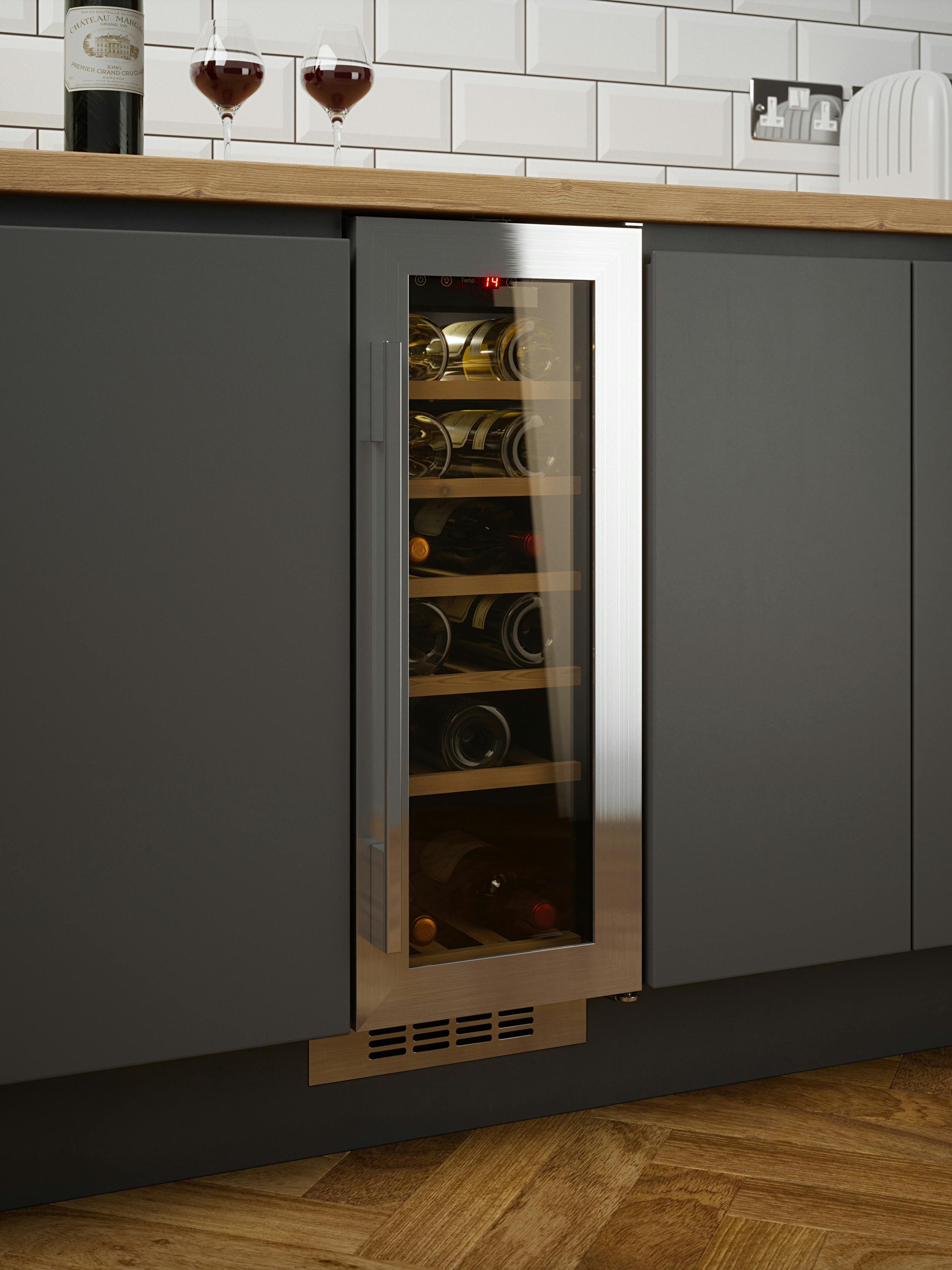 built in wine cooler fridge