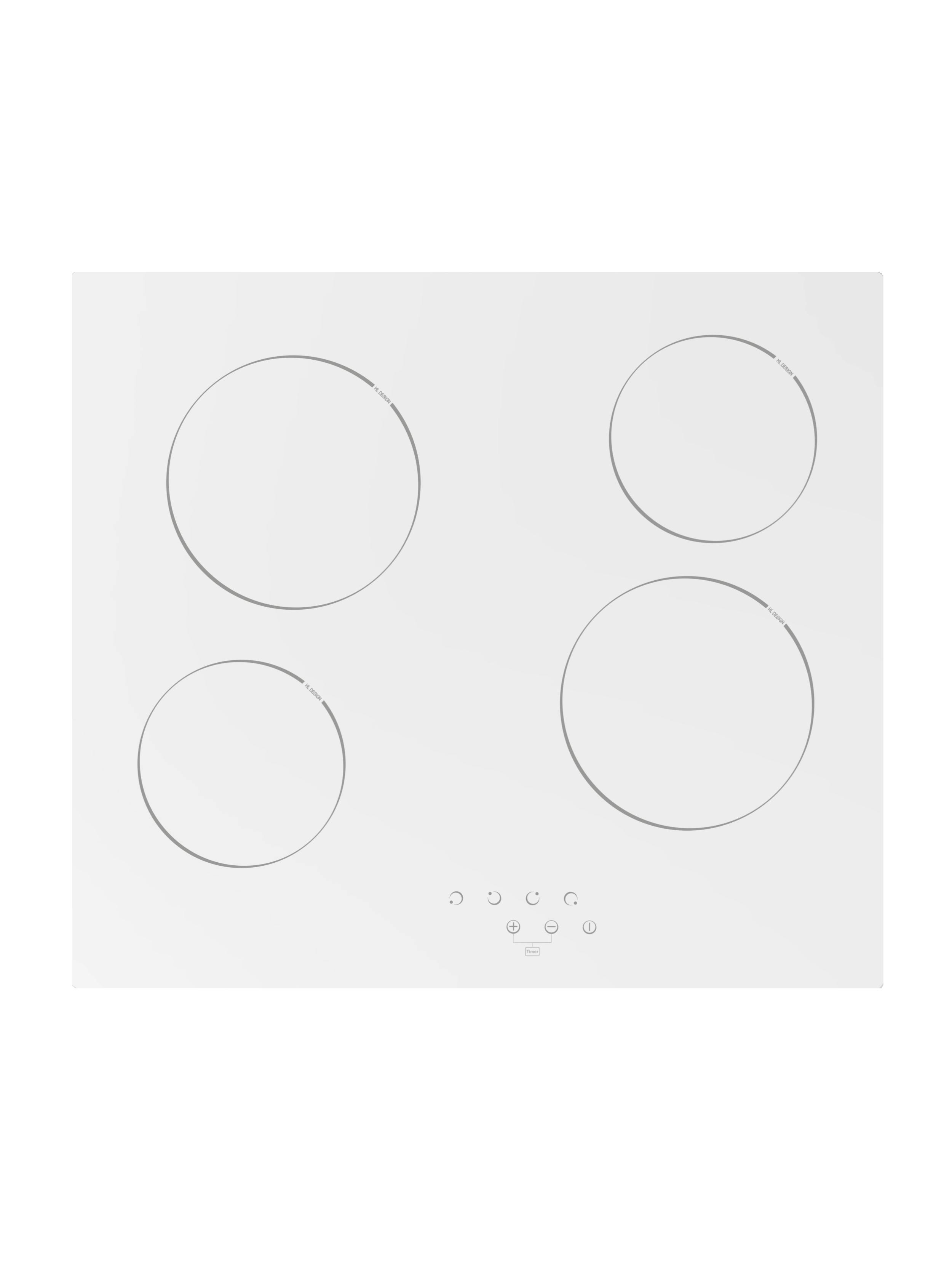 white glass ceramic hob