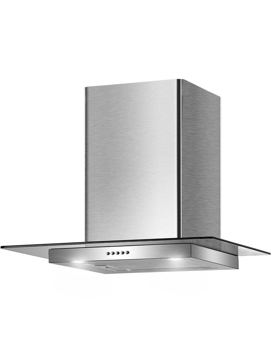 Flat glass cooker deals hood