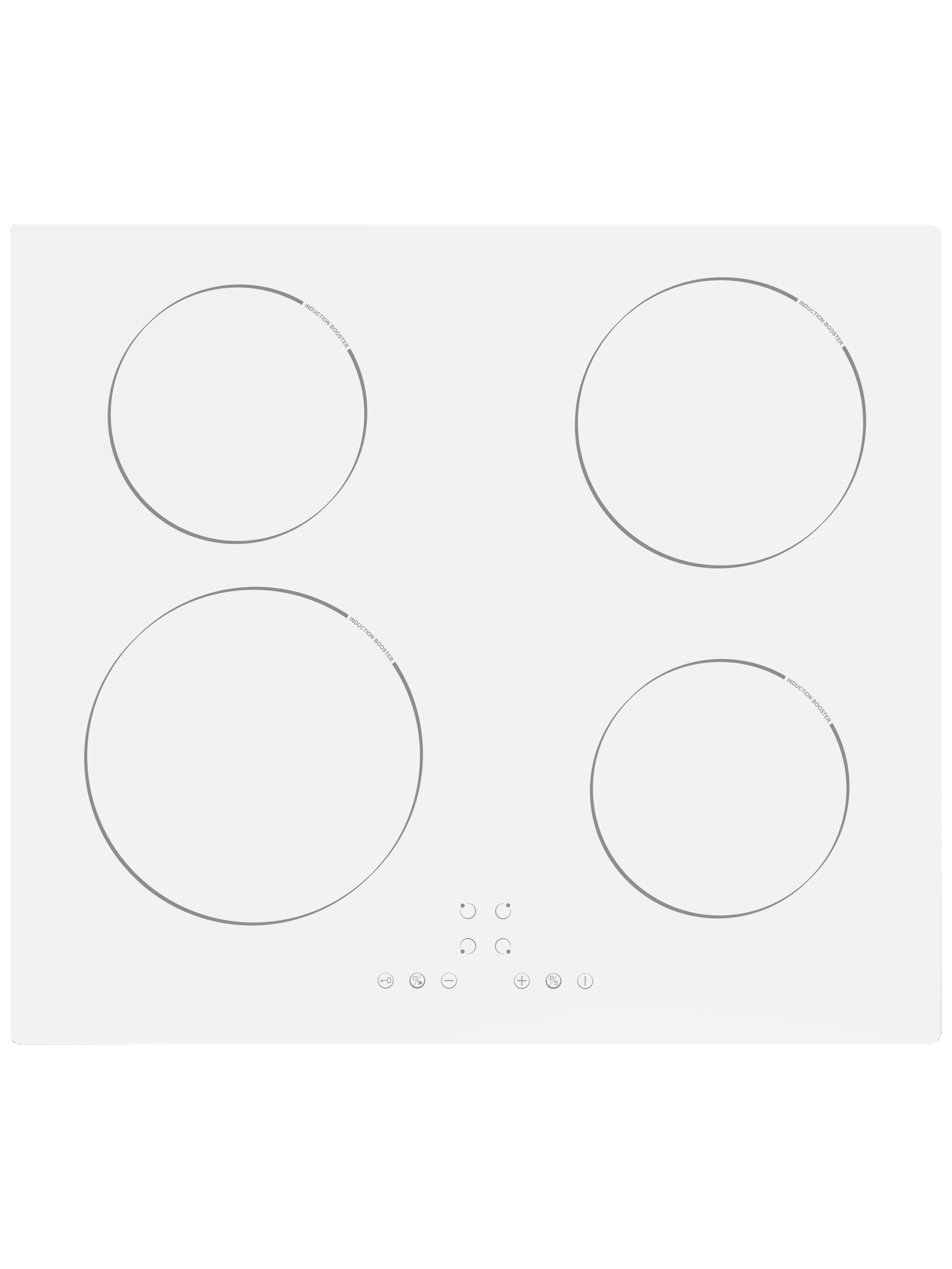 white induction hob