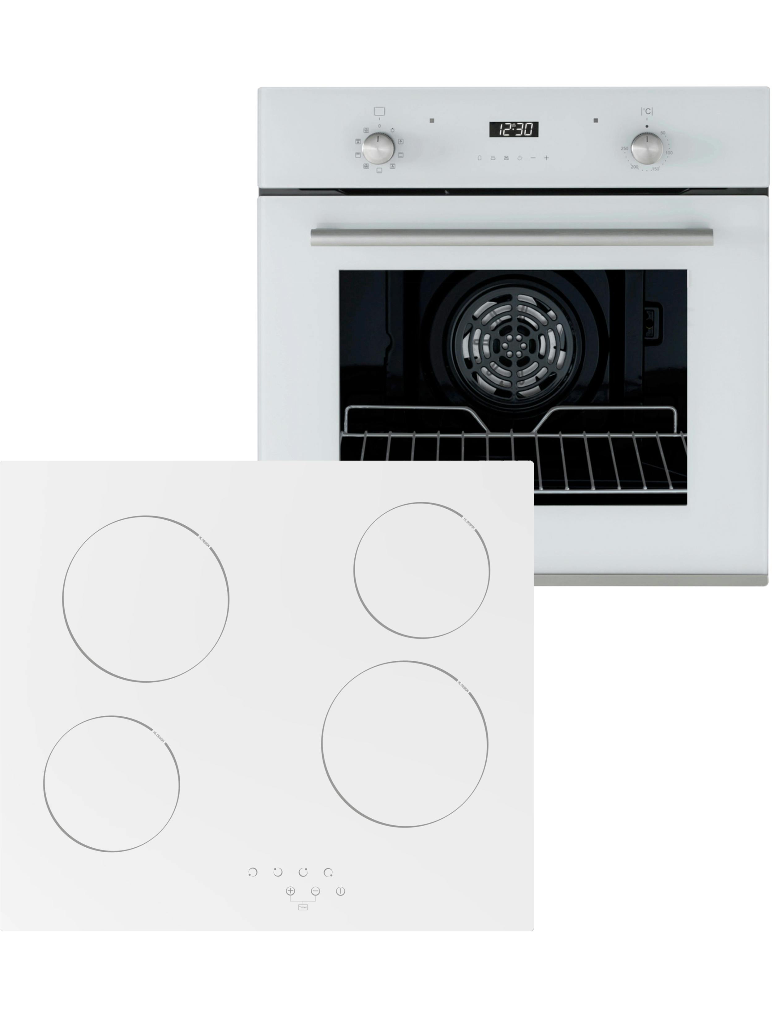 white glass stove