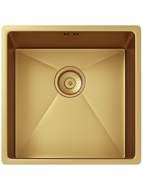 Innocenti UM44GOLD Single Bowl Undermounted Kitchen Sink Gold