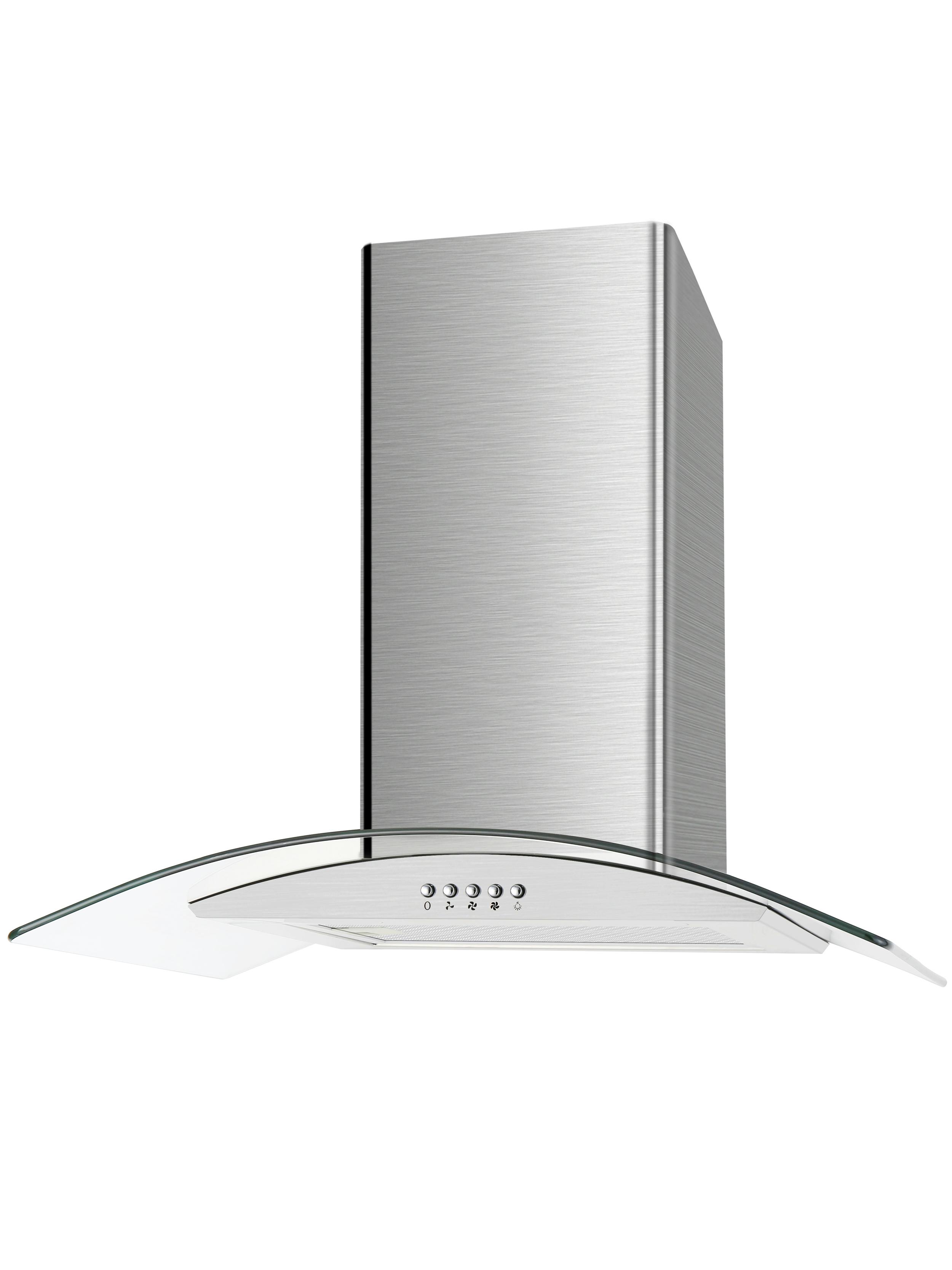 MyAppliances ART28369 60cm Curved Glass Chimney Cooker Hood Stainless Steel 