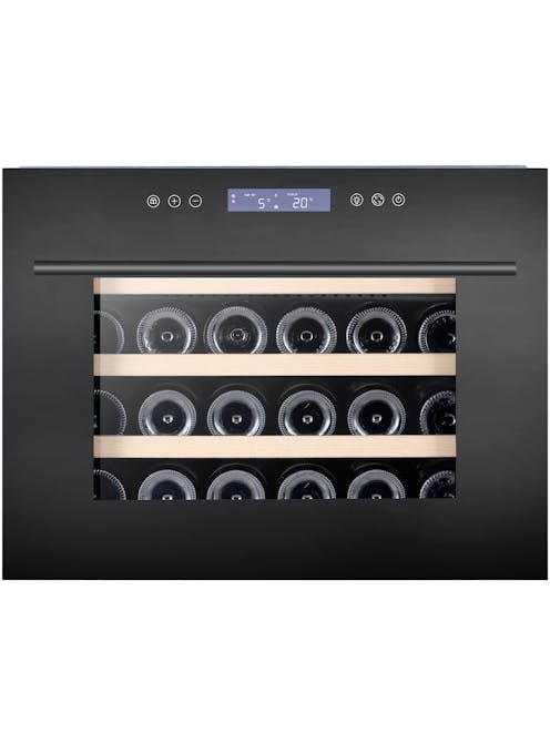 Edesa ART29647 60cm Built In Column Black Glass Wine Cooler