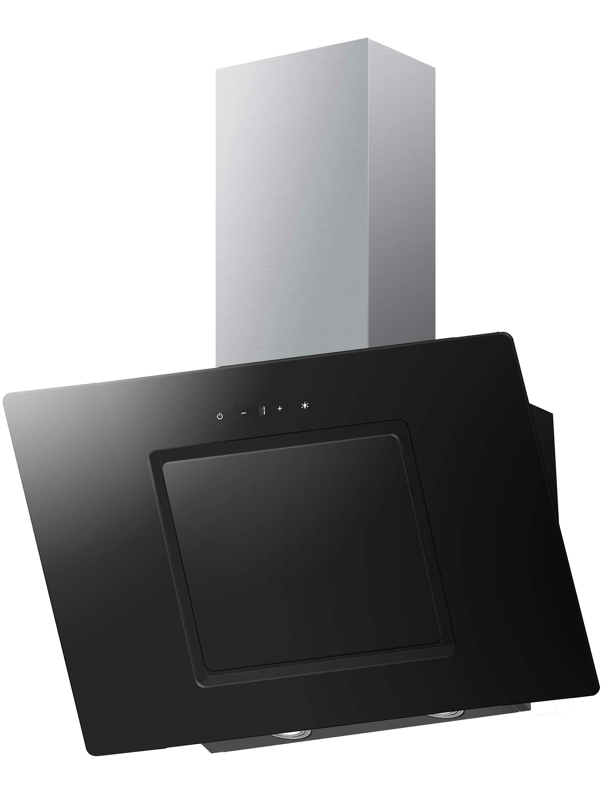 Black angled deals cooker hood