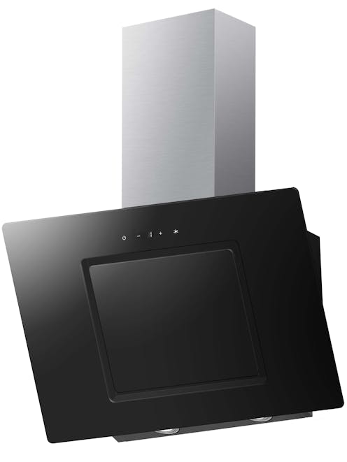 Cata ART283108 60cm Black Angled Glass Cooker Hood