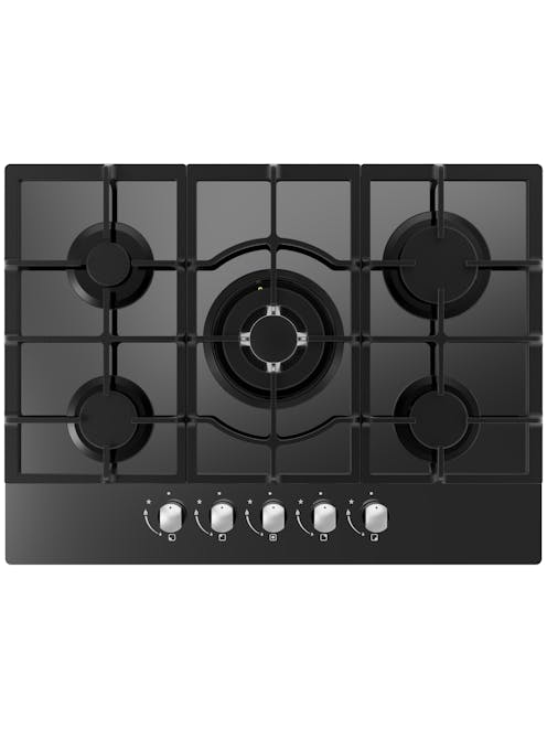 Cata ART289102 70cm Gas on Glass Hob Black