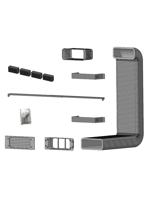 MyAppliances VENTDDK-1R Recirculation Plinth Vent Kit (Flexible Hose)