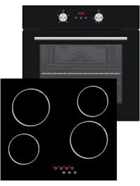 MyAppliances Single Fan Oven and Ceramic Hob Pack Black