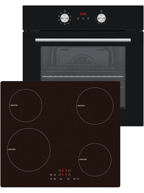 MyAppliances Multifunction Fan Oven and Induction Pack Black