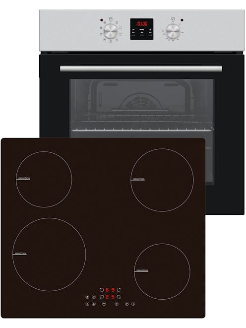 MyAppliances Multifunction Fan Oven and Induction Pack Stainless Steel