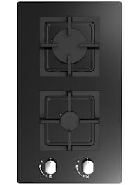 MyAppliances ART289105 30cm 2 Burner Black Gas on Glass Hob