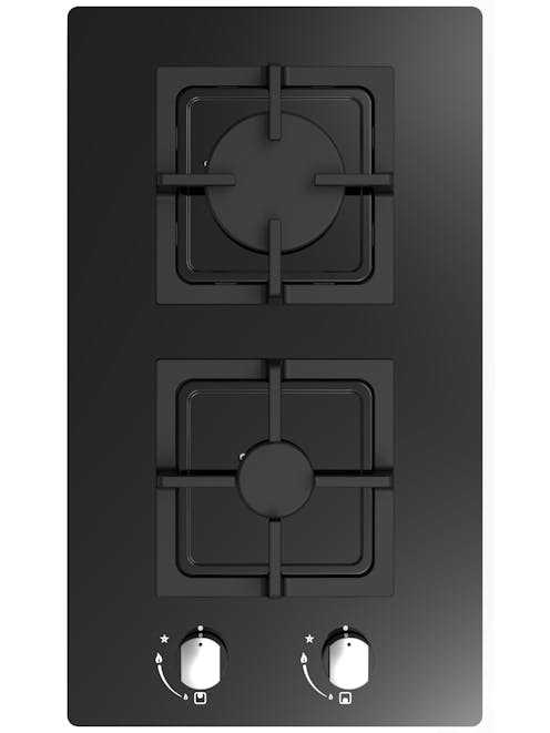MyAppliances ART289105 30cm 2 Burner Black Gas on Glass Hob