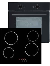 MyAppliances Single Fan Oven and Ceramic Hob Pack Black
